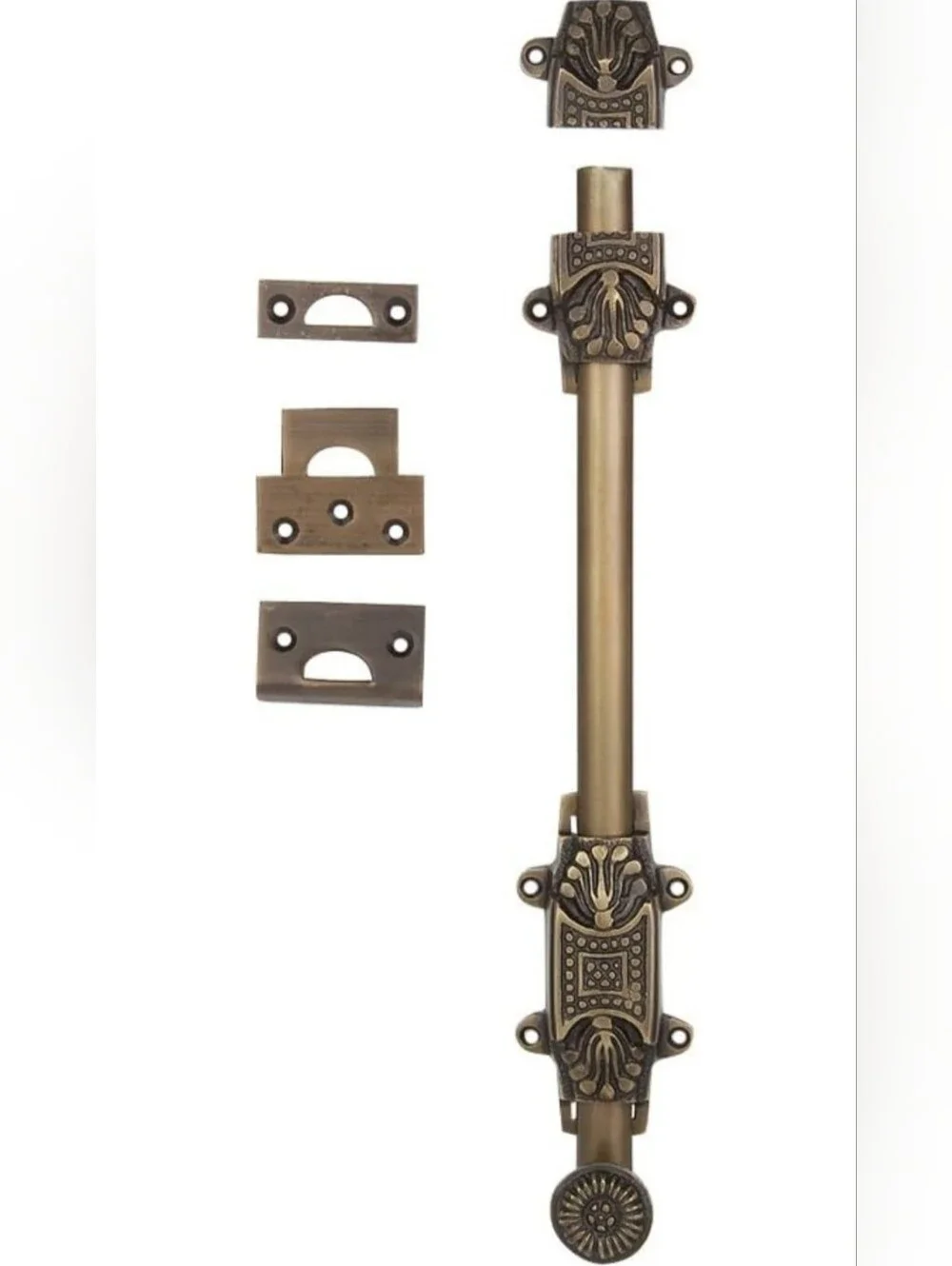 3Pcs Antique Looking Brass 12in Slide Bolt Latch/Door/Gate/Cabinet/Security Lock